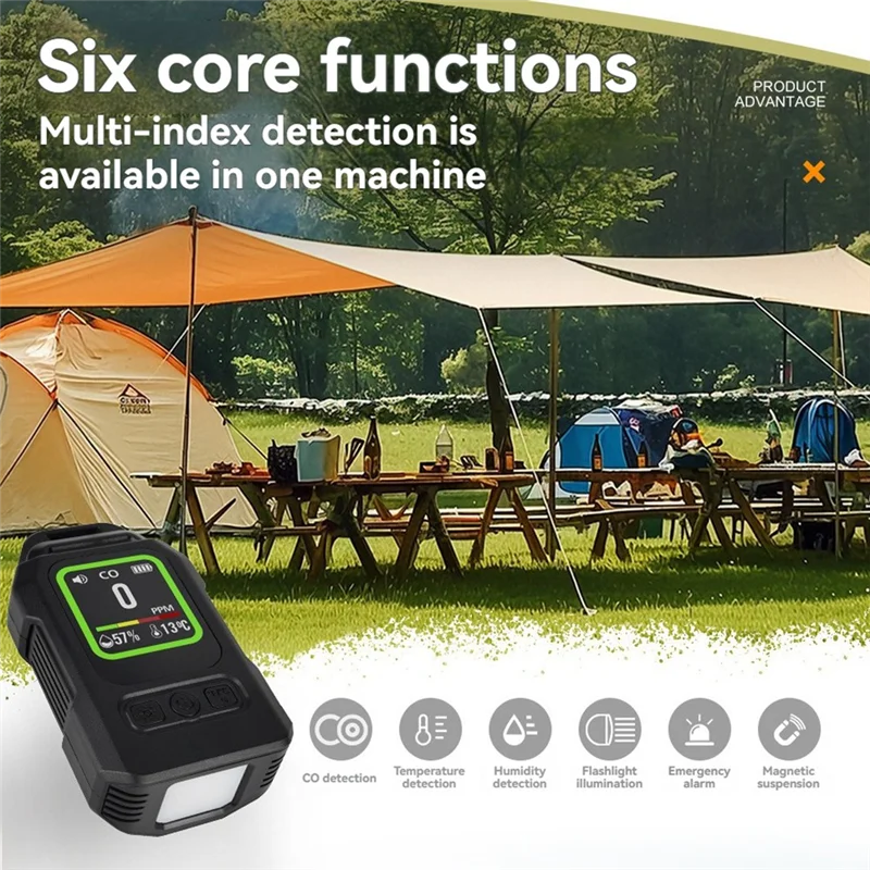 Smart Carbon Monoxide Detector with Temp & Humidity Monito