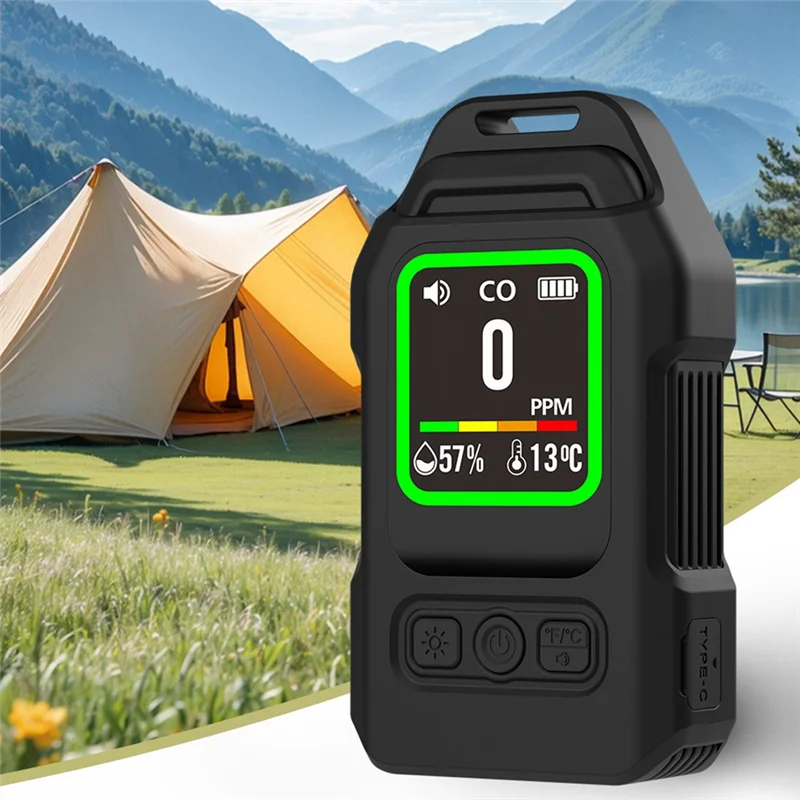 Smart Carbon Monoxide Detector with Temp & Humidity Monito